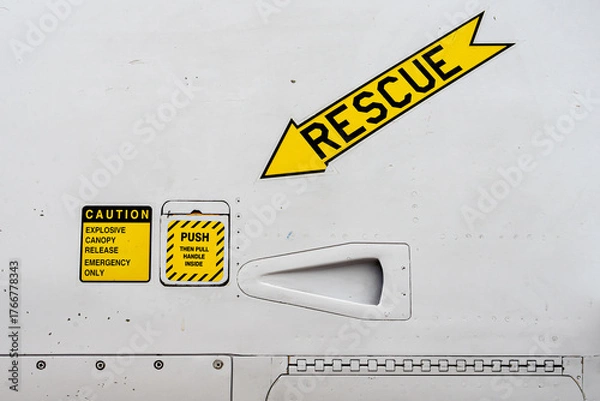 Fototapeta Design and pattern isolated from an aircraft fuselage