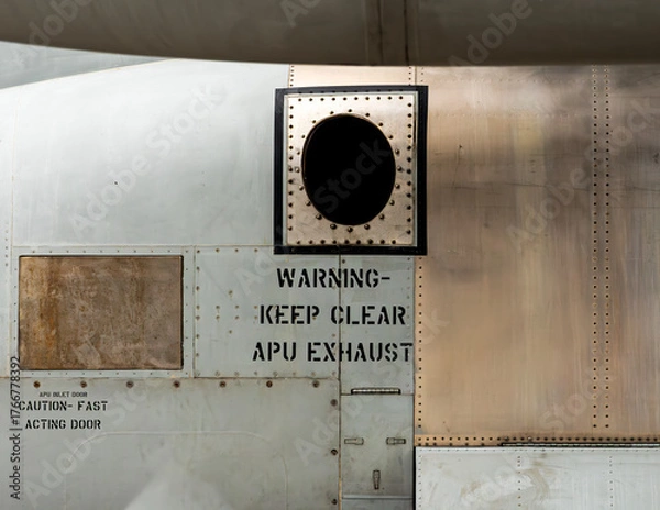 Fototapeta Design and pattern isolated from an aircraft fuselage