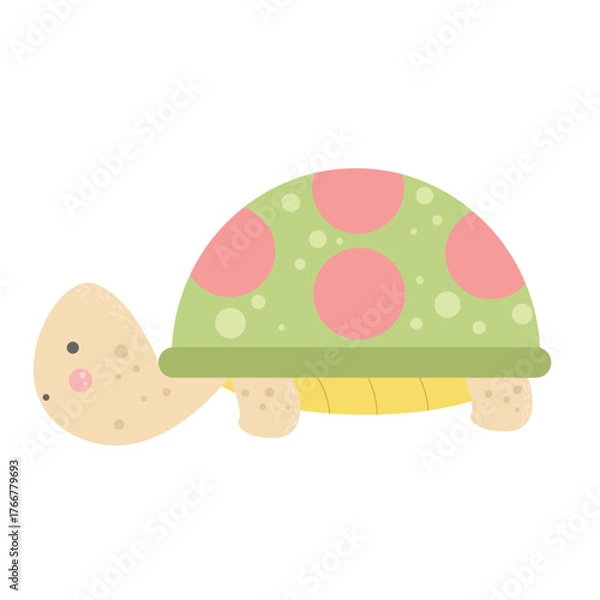 Obraz  cute turtle animal character design vector template illustration