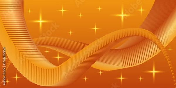 Fototapeta Golden Abstract Wave Vector background Design