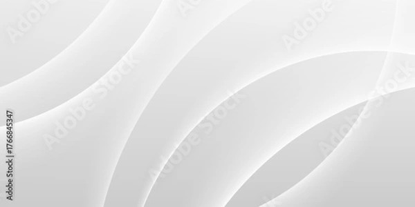Fototapeta Abstract minimalist white and gray curve modern background.
