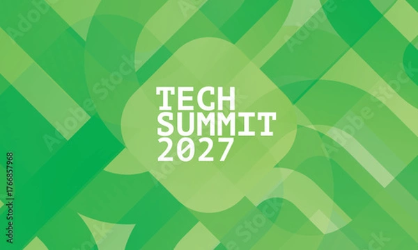 Fototapeta logo graphic design of annual event summit and title made for Technology theme