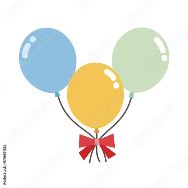 Obraz カラフルな風船のイラスト