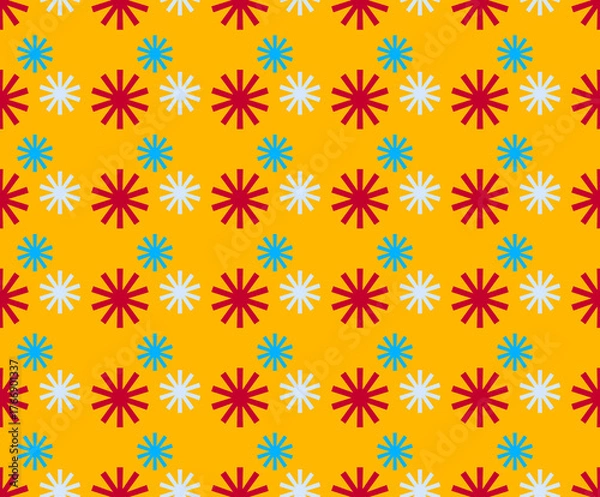 Fototapeta Stars on Yellow Seamless Repeat