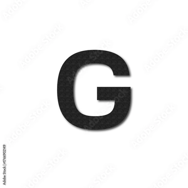 Obraz Elegant Textured Black Letter G