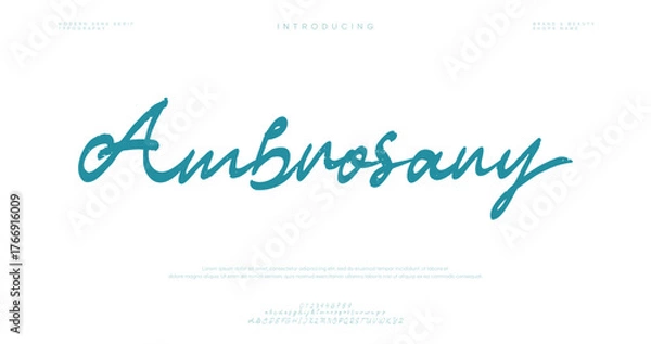 Fototapeta Signature Font Calligraphy Logotype Script Font Type Font lettering handwritten.