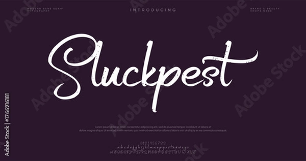 Fototapeta Signature Font Calligraphy Logotype Script Brush Font Type Font lettering handwritten
