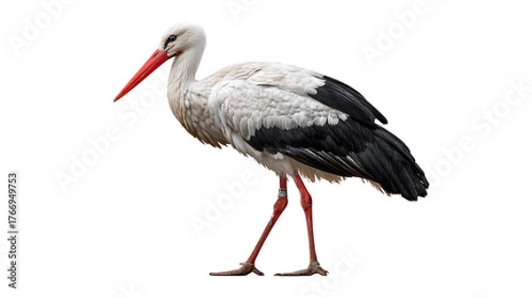 Obraz stork isolated on a white background
