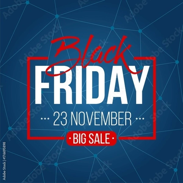 Fototapeta Abstract vector black friday sale layout background. For art template design, list, page, mockup brochure style, banner, idea, cover, booklet, print, flyer, book, blank, card, ad, sign, poster, badge.