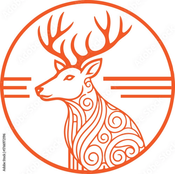 Obraz deer on a white background