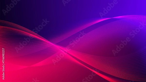 Obraz abstract purple background with wavy lines