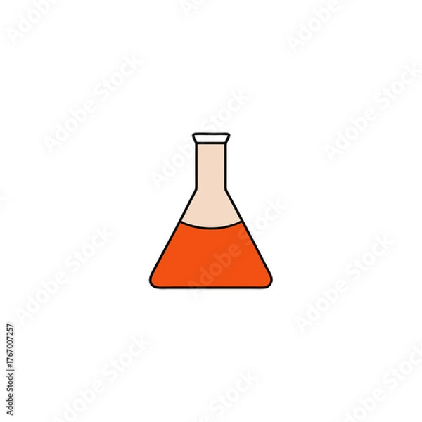 Obraz beaker icon clipart vector on transparent background
