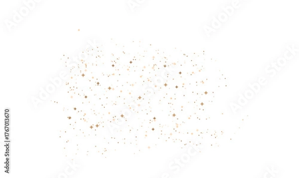 Fototapeta Abstract Golden Glitter Dust Particles on Black Background — Shimmering Light Sparks, Festive Luxury Glow, Magic Star Dust or Bokeh Effect for Celebration and Holiday Design