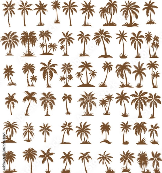 Obraz Plam tree vector bundle design