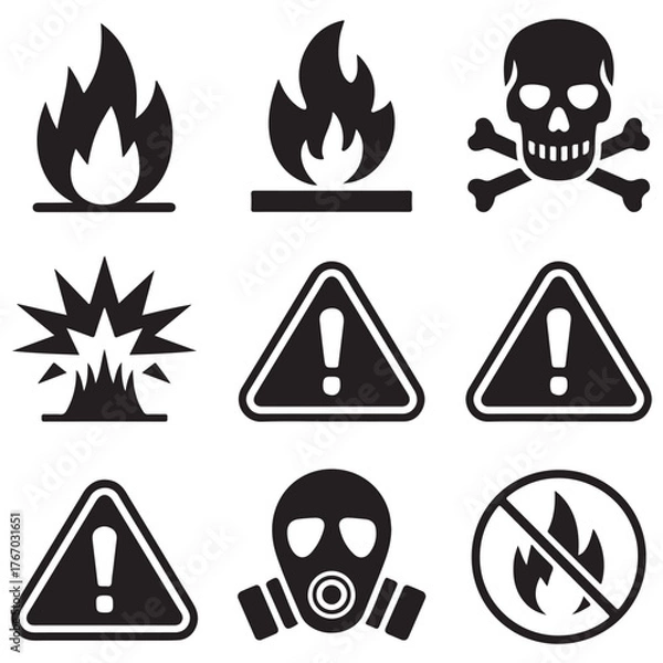 Obraz Danger warning sign vector 