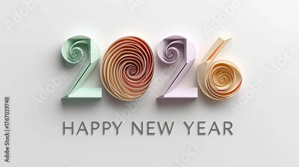 Fototapeta Happy New Year 2026 vector designs featuring modern and elegant interpretations of the numerals “2026.”