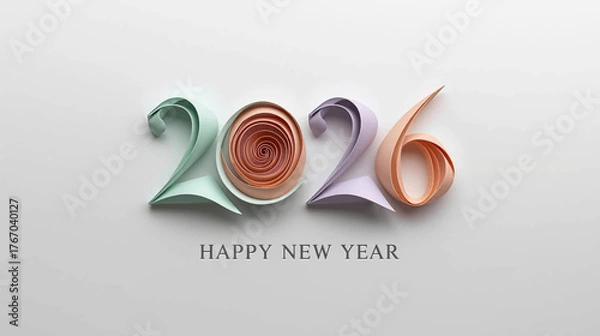 Fototapeta Happy New Year 2026 vector designs featuring modern and elegant interpretations of the numerals “2026.”