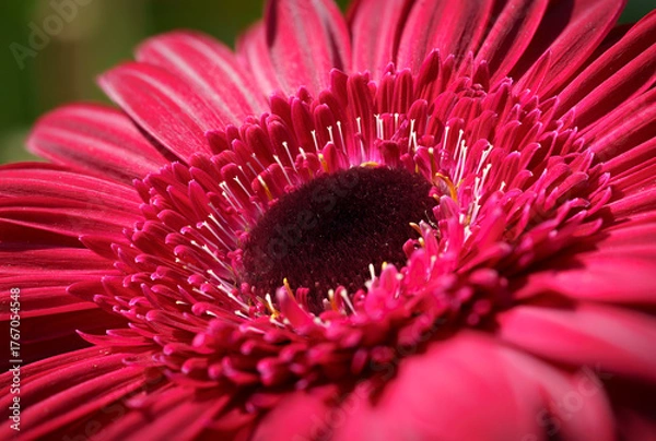 Obraz red gerbera macro