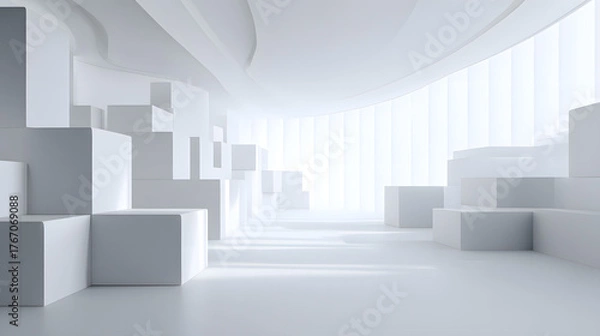 Obraz White abstract architecture background