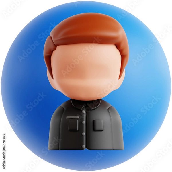 Fototapeta Professionally rendered 3D icon pack of profile symbols, perfect for e-commerce, user accounts, online stores, and digital business visuals.