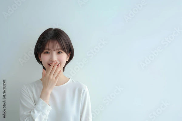 Fototapeta 驚く美しい女性	