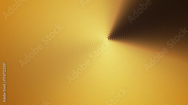 Obraz メタリックな同心円（金）