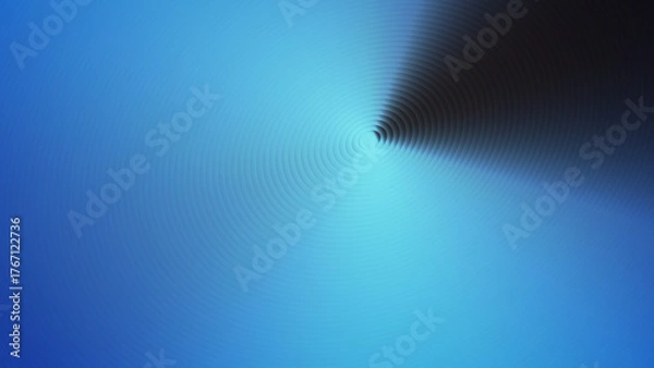 Obraz メタリックな同心円（青）