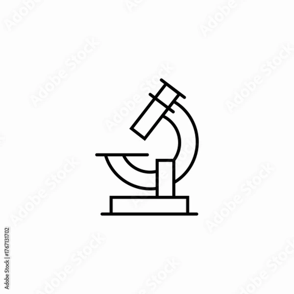 Obraz microscope research icon sign vector