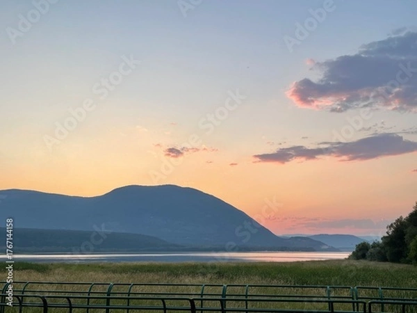 Obraz sunset in the mountains