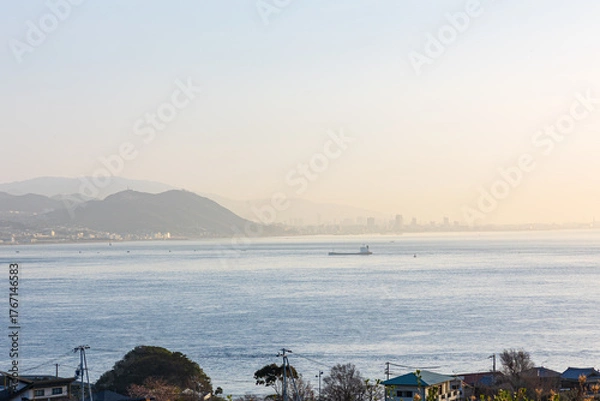 Fototapeta 淡路サービスエリア（下り）の日の出