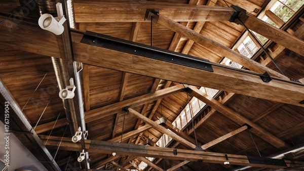 Obraz 天井の骨組み