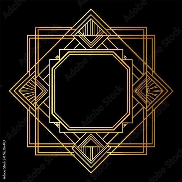 Obraz vector image,on black background, decorative 