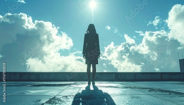 Fototapeta 目標に向かって邁進するビジネスウーマンの写真