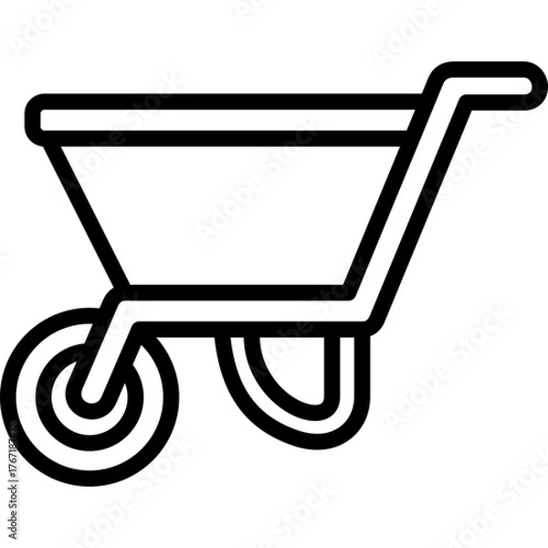 Fototapeta wheelbarrow icon