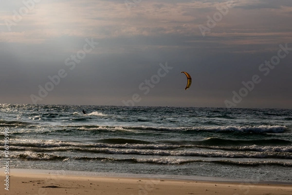 Obraz kite surfing on the beach