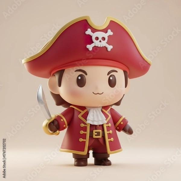 Fototapeta Tiny Pirate Captain