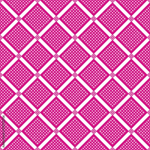 Obraz Burgundy -white geometric checkered pattern 