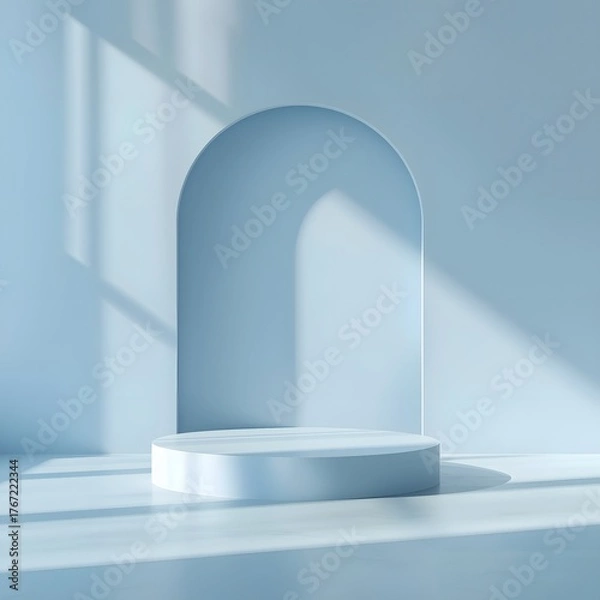 Fototapeta empty hall with white background