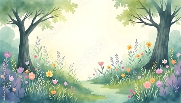 Obraz spring background with flowers