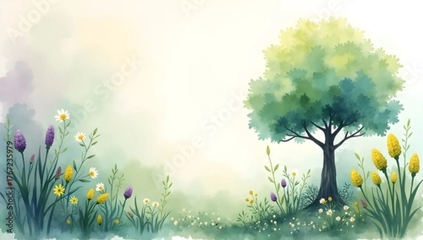 Obraz spring meadow with flowers