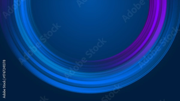 Obraz Abstract Blue Purple Neon Light Arch Background Loop