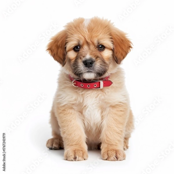 Obraz golden retriever puppy on white background