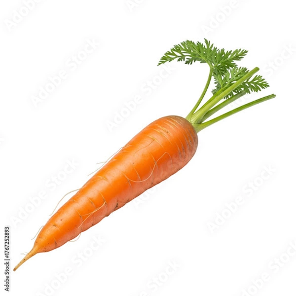 Fototapeta Orange Carrot with Green Tops isolated on a transparent background