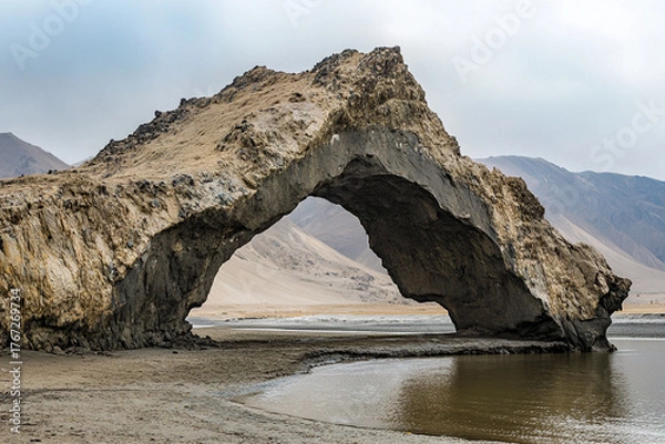 Obraz A twisted rock arch sculpted by centuries of wind erosion