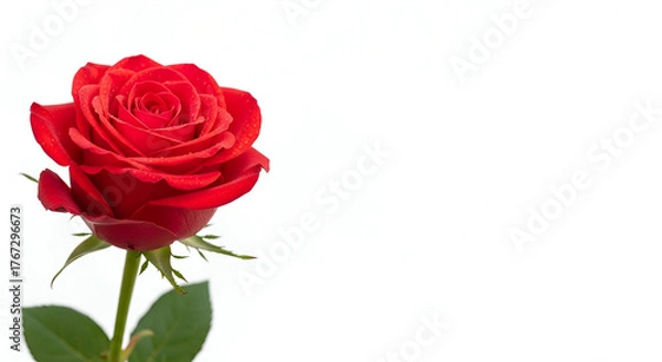 Obraz red rose isolated on white