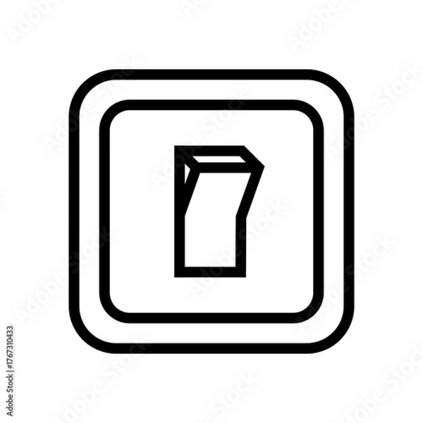 Fototapeta Vector Electric Switch Icon – Modern Electrical Power Switch Symbol for Home, Office, Light Control, and Technology