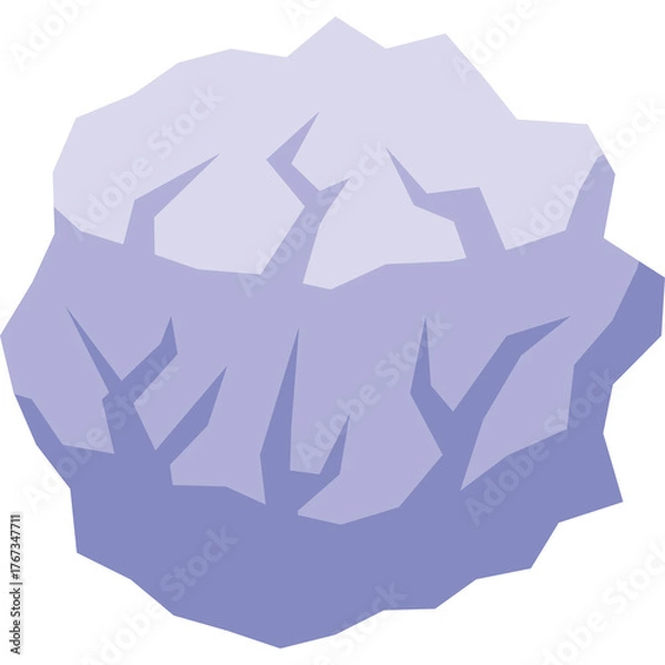 Obraz Cracked Iceberg In Light Blue And Purple Colors Isolated On Transparent Background Representing Winter Cold And Nature