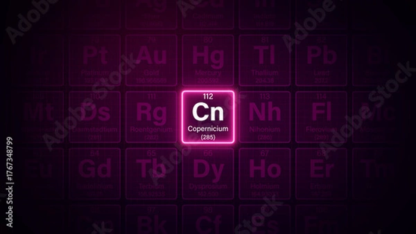 Obraz Modern periodic table element Copernicium illustration