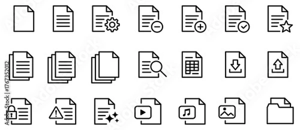 Obraz ファイル・書類などアイコンイラスト