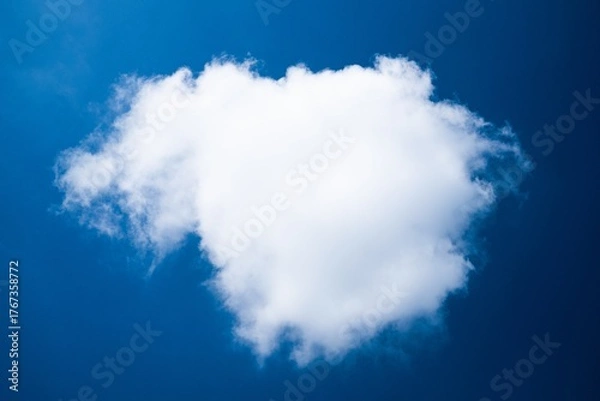 Fototapeta Dramatic Blue Sky with White Cumulus Clouds